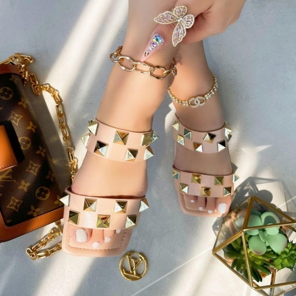 Just In  Nude Doble strap sandals - Picture 1 of 2